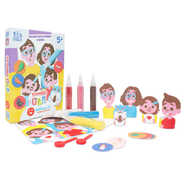 Kit - Famiglia GBR: colora con la sabbia e gioca! 5+