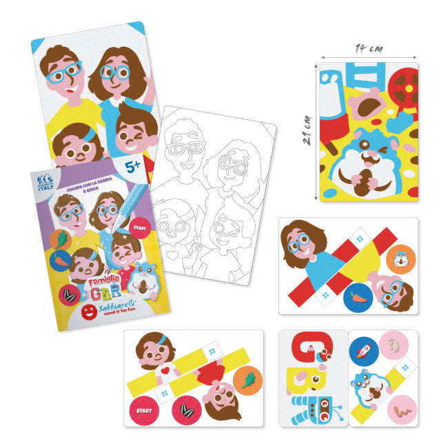 Kit - Famiglia GBR: colora con la sabbia e gioca! 5+