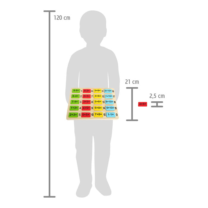 Tavoletta didattica di calcolo in legno