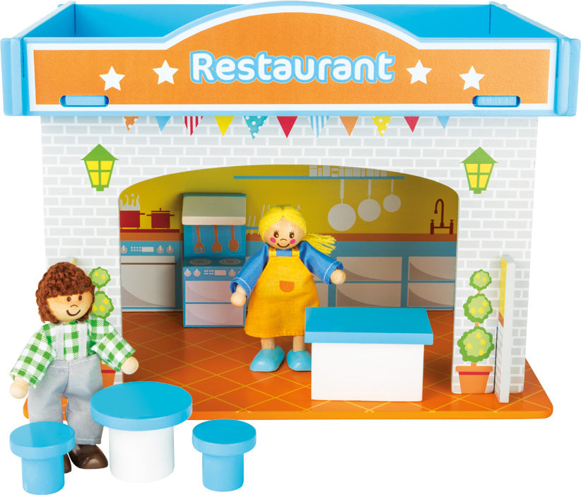 Ristorante casa da gioco in legno con accessori