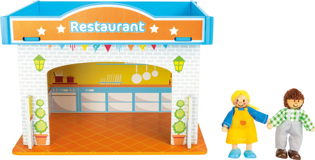 Ristorante casa da gioco in legno con accessori