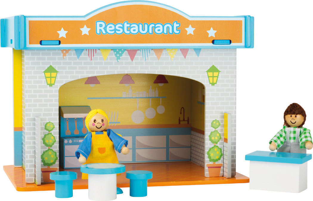 Ristorante casa da gioco in legno con accessori