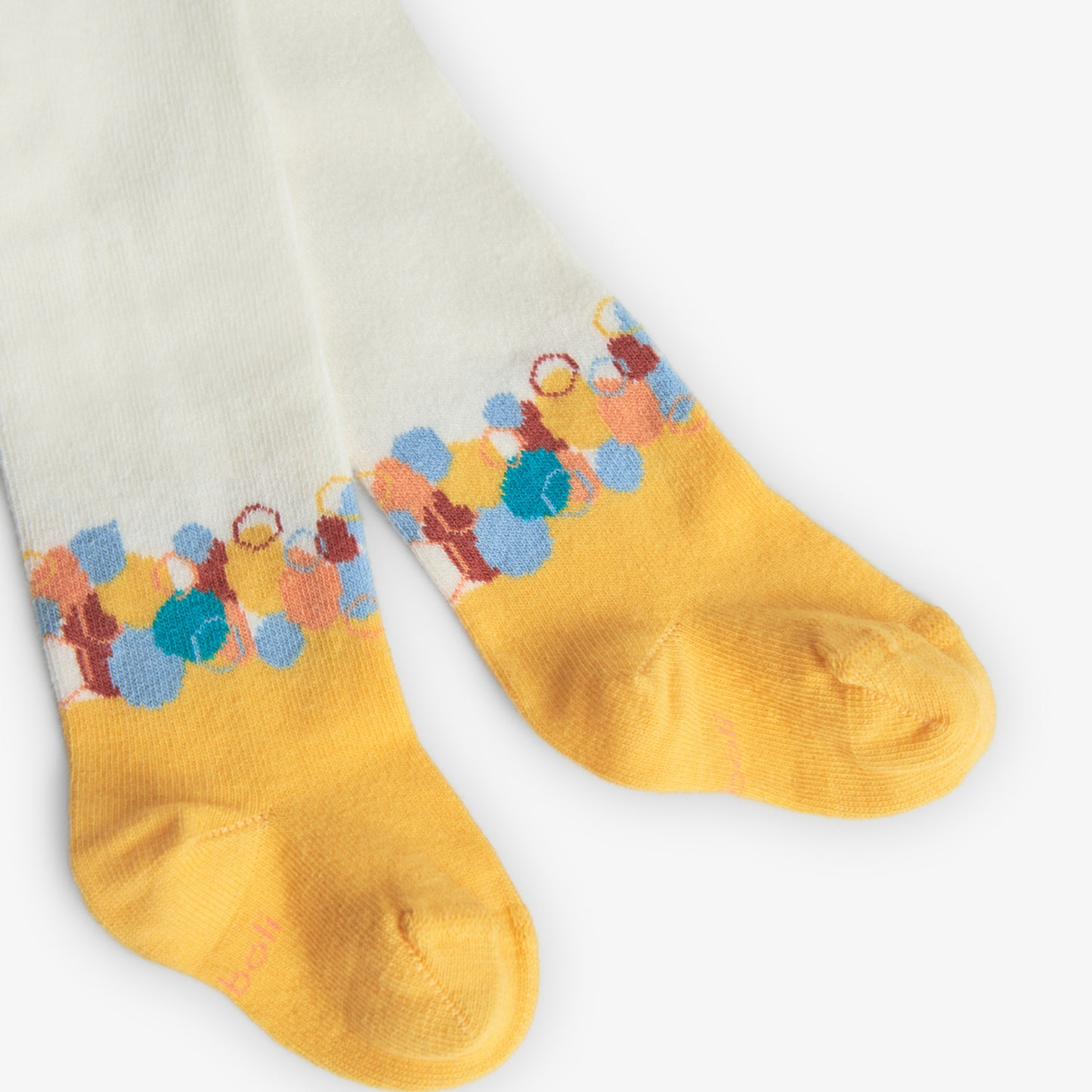 Calzamaglia neonata a pois, giallo chiaro