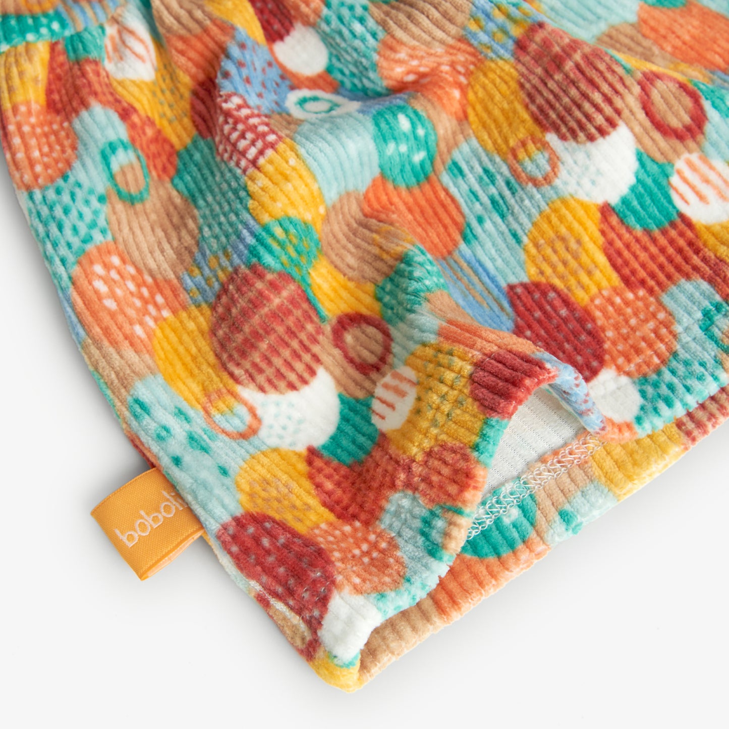 Vestito di velluto a coste per neonata con stampa a pois