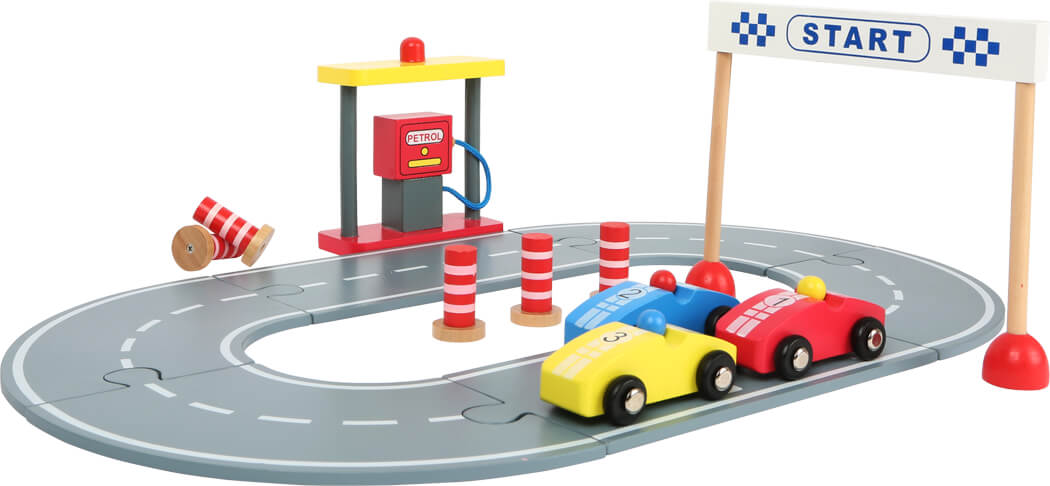 Pista da corsa con accessori
