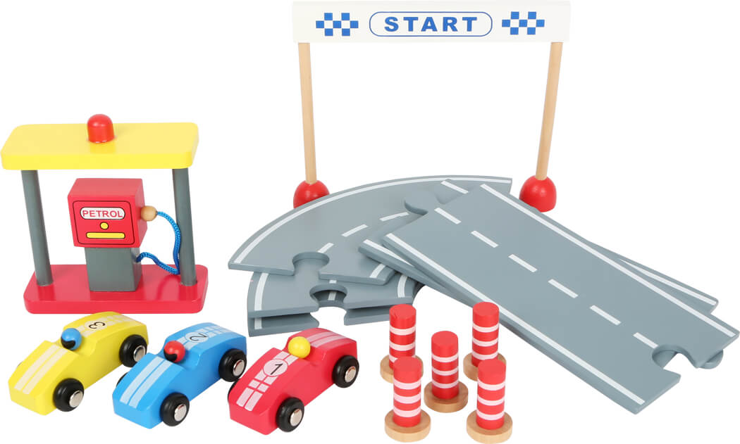 Pista da corsa con accessori