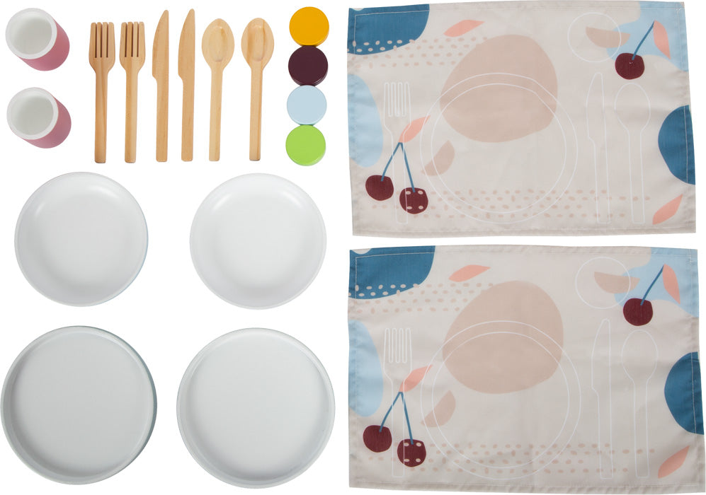 Set servizio da tavola in legno