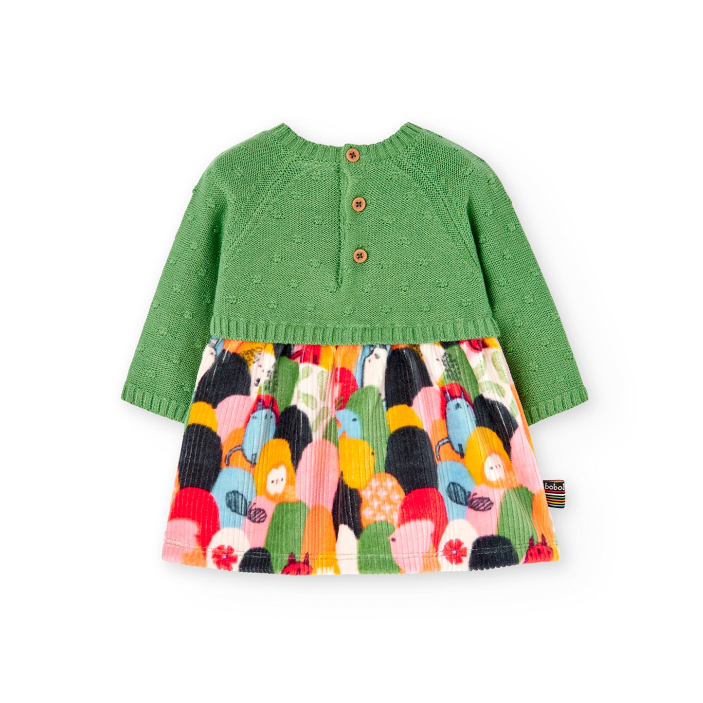 Vestito in maglia per neonata, verde
