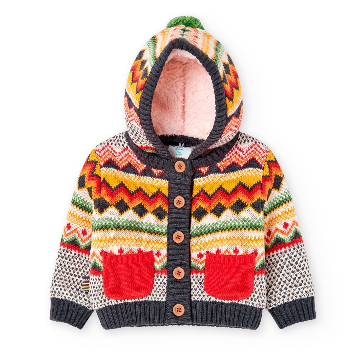 Giacchetta tricot jacquard per neonati