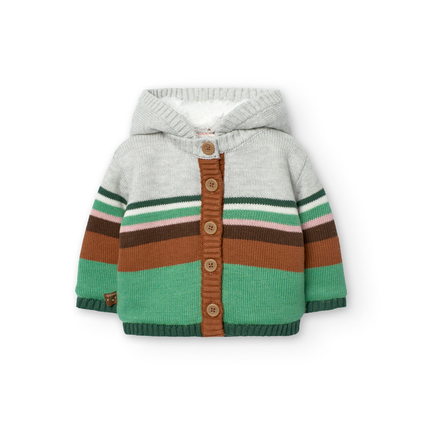 Giacca in tricot per neonato, grigio/verde