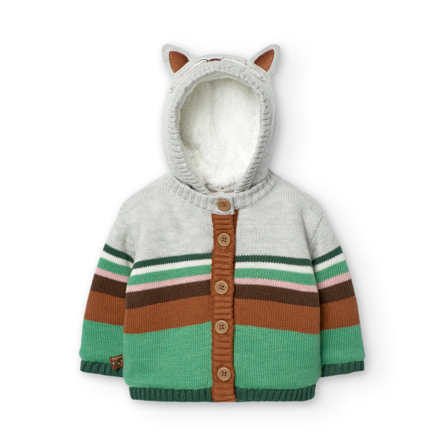 Giacca in tricot per neonato, grigio/verde