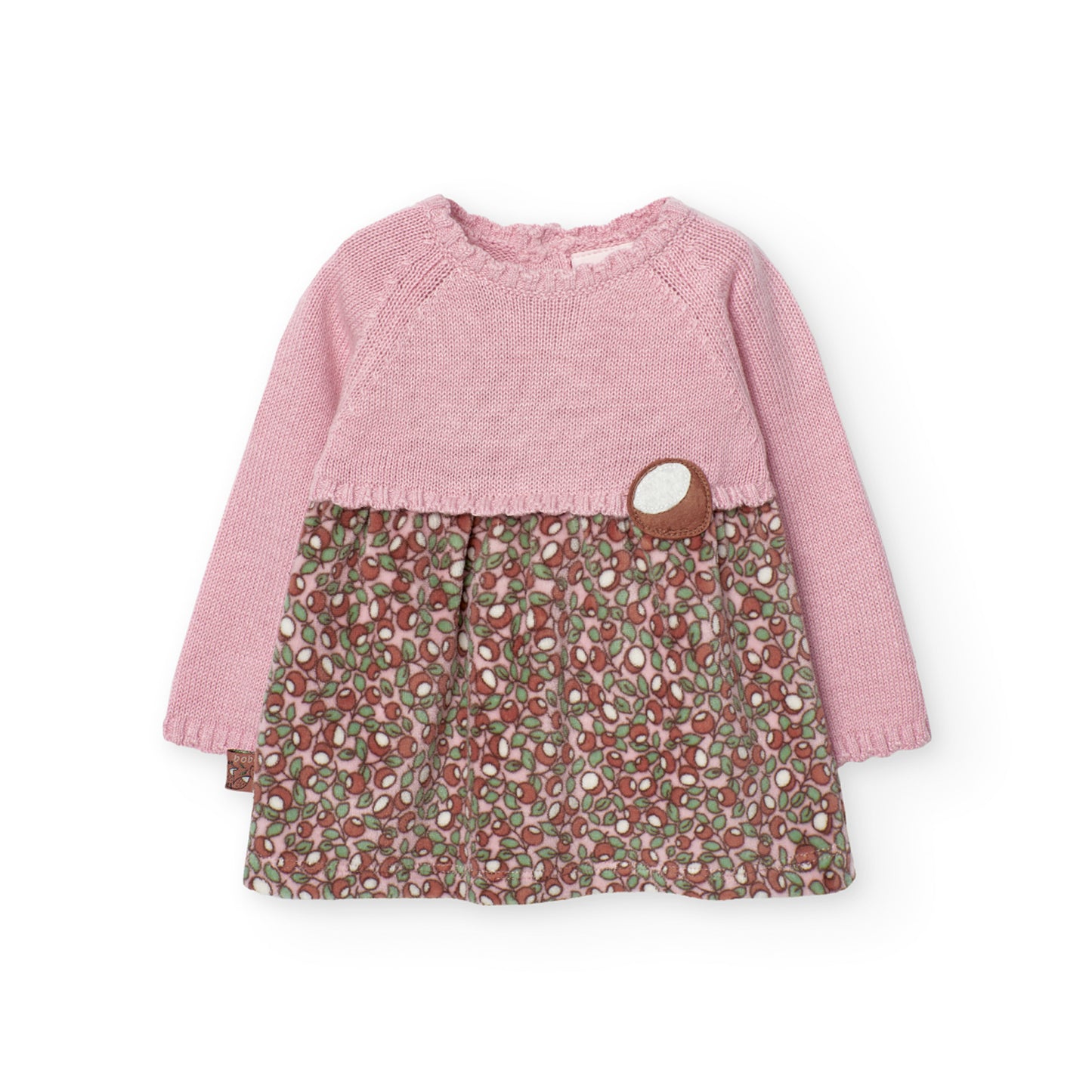 Vestito per neonata dolci ghiande del bosco, rosa