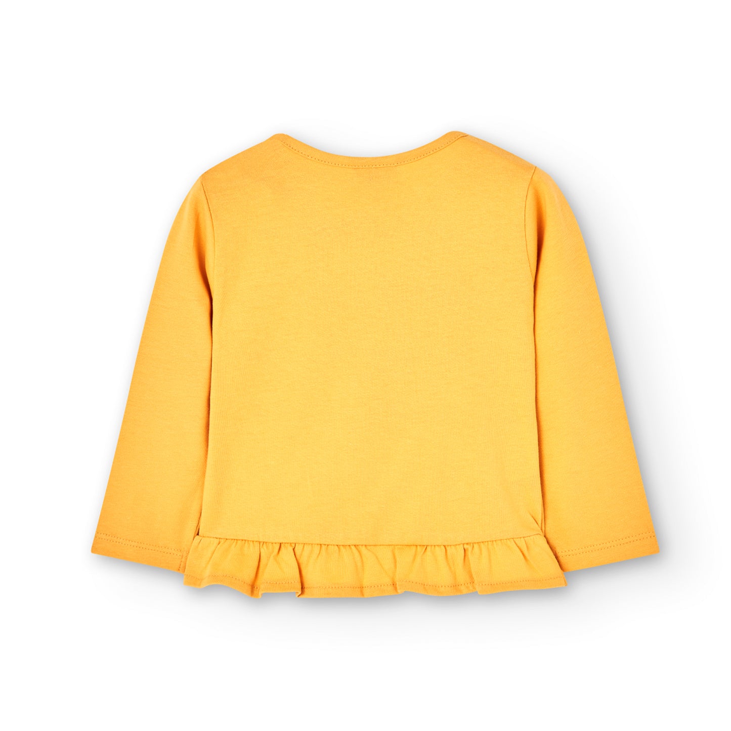 Maglia bambina manica lunga, ocra