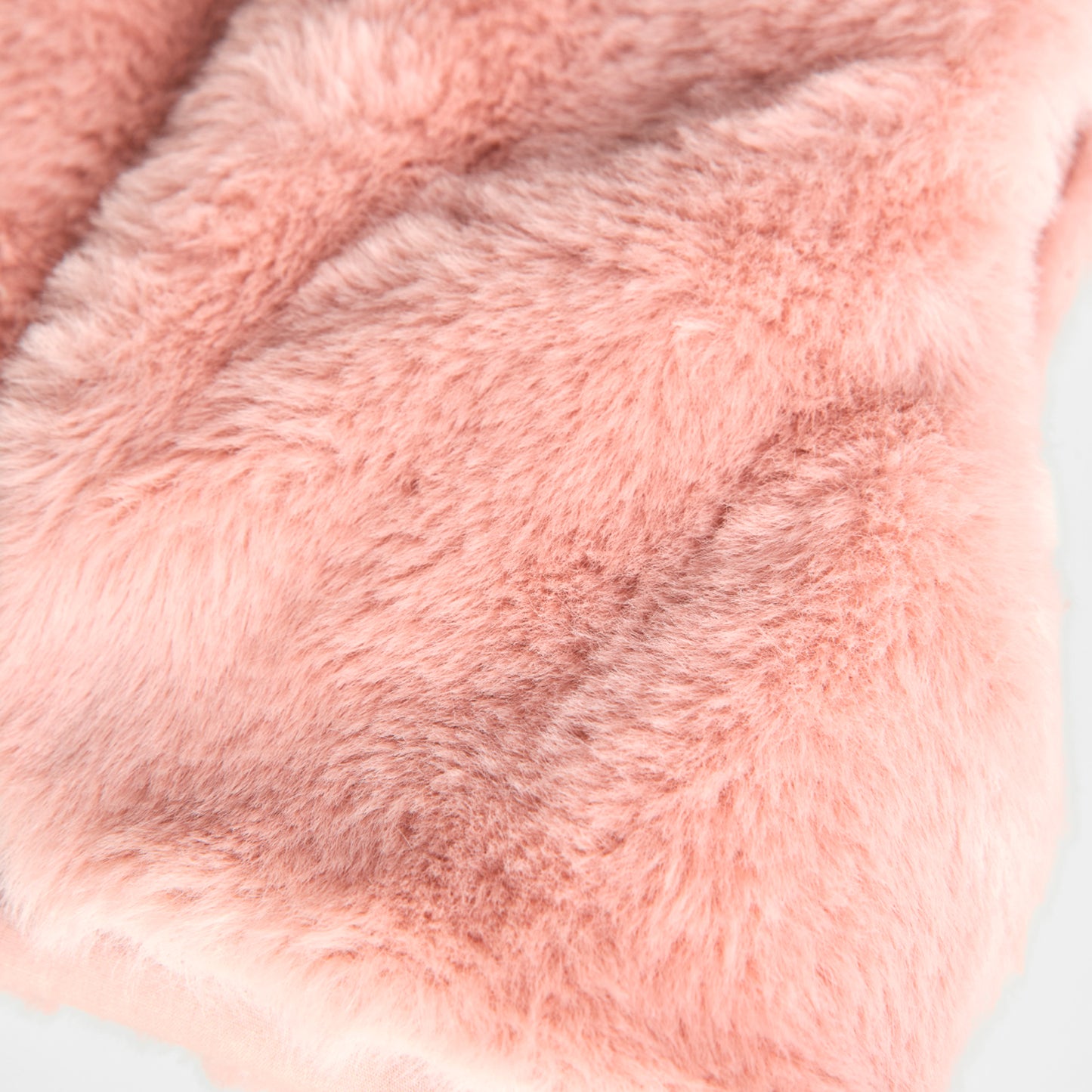 Gilet ecopelliccia rosa cipria per bambina
