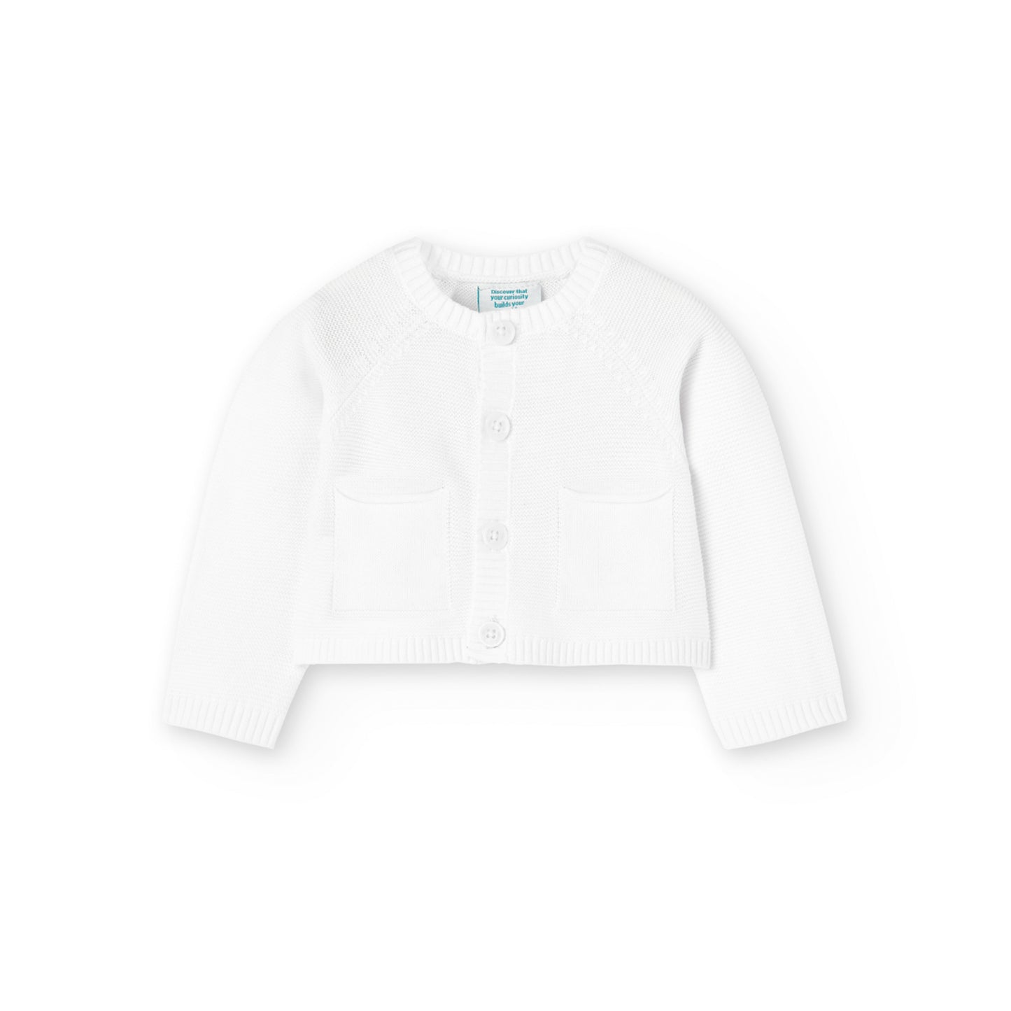 Giacca in tricot da neonato bianca