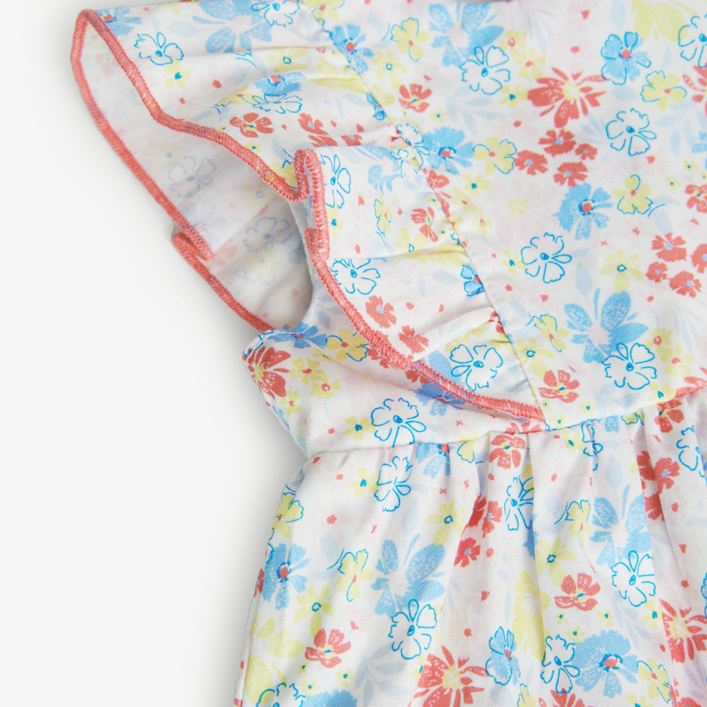 Vestito in popeline con stampa a fiori da neonato