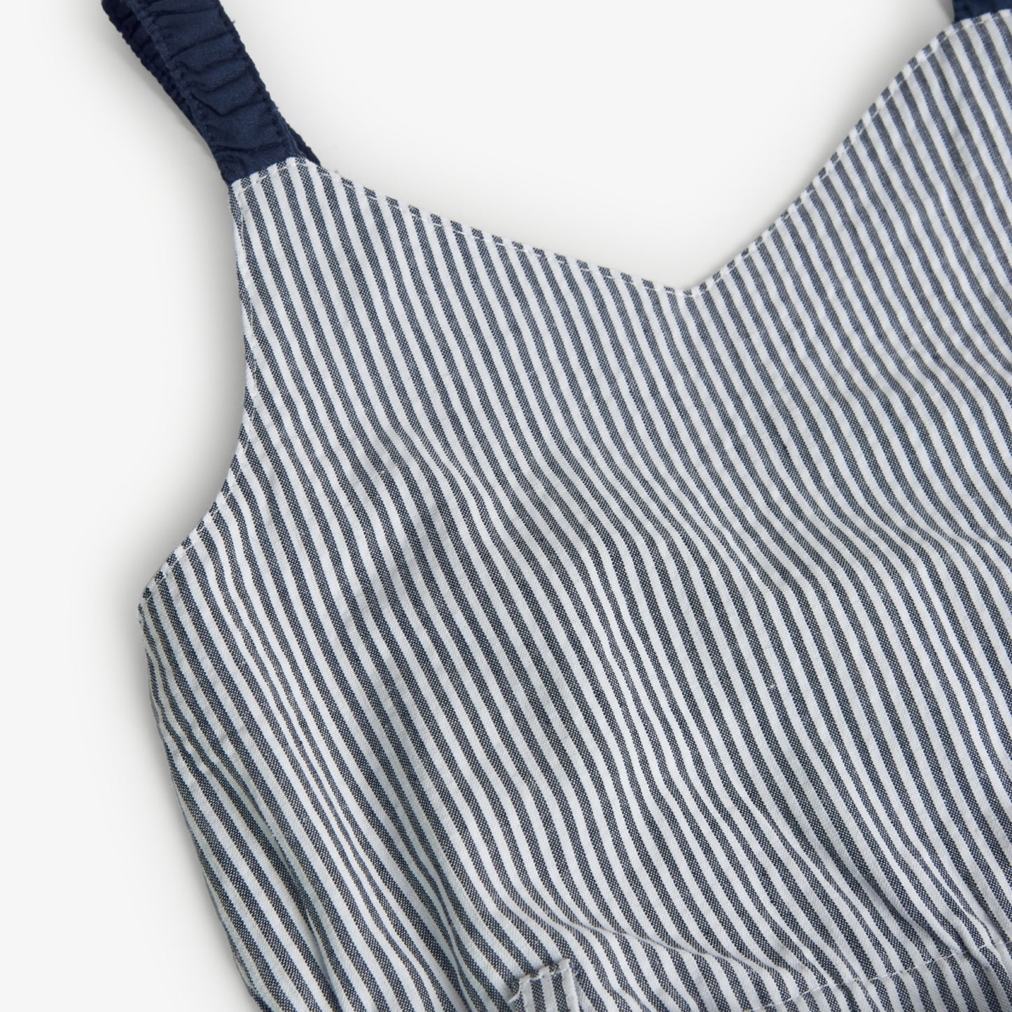 Vestito in popeline a strisce da bambina