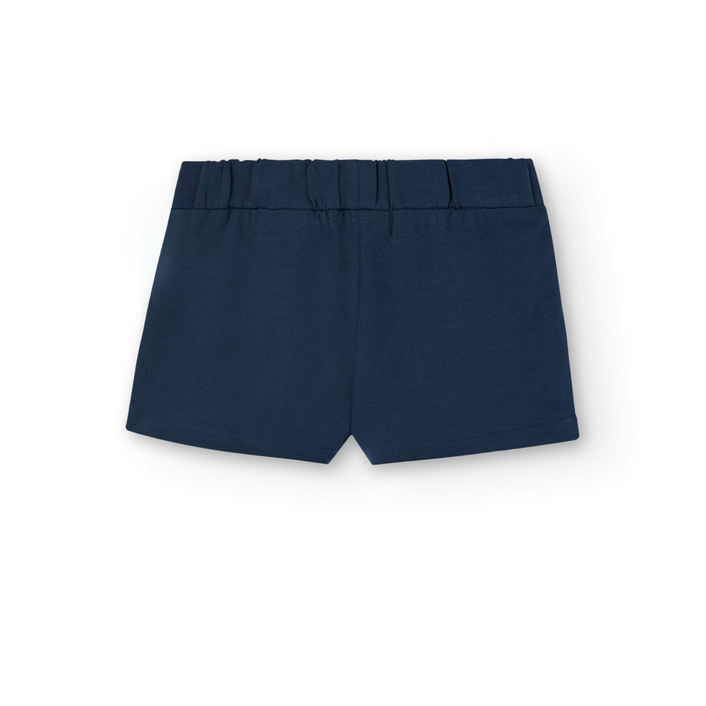 Pantaloncini felpati elasticizzati da bambina blu marino
