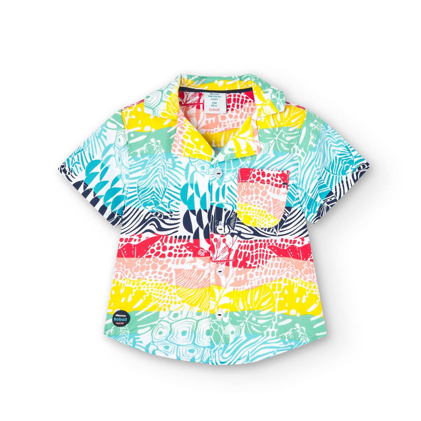 Camicia in popeline stampata
