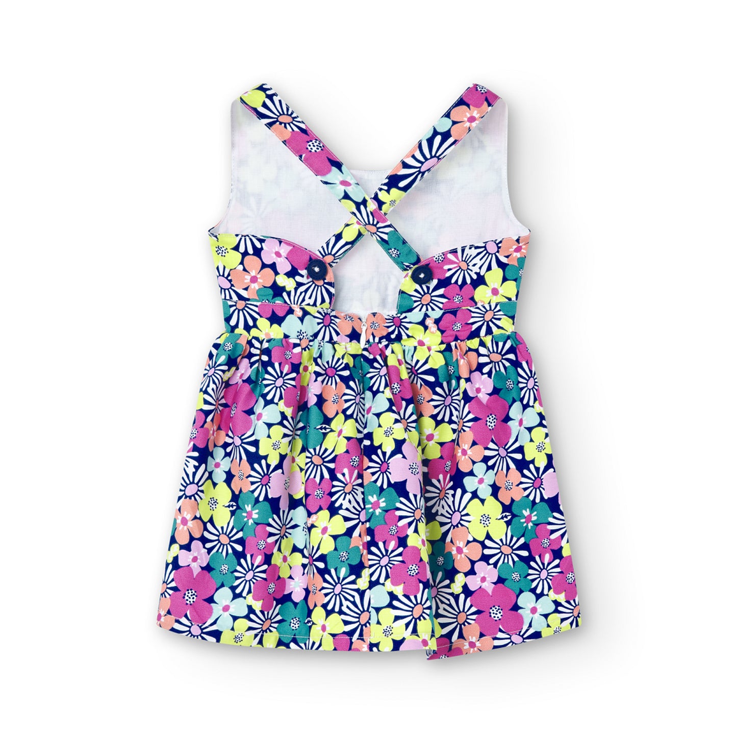 Vestito cotone fiori bambina