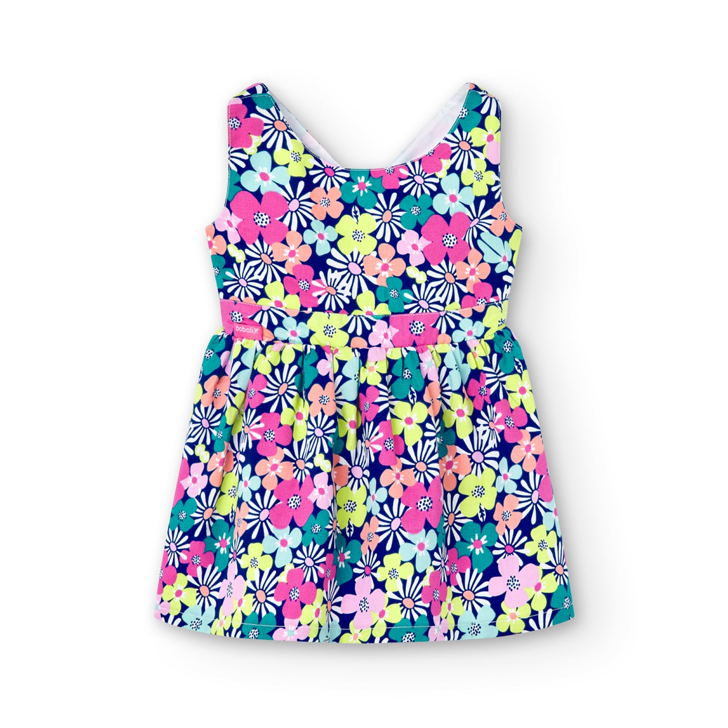 Vestito cotone fiori bambina
