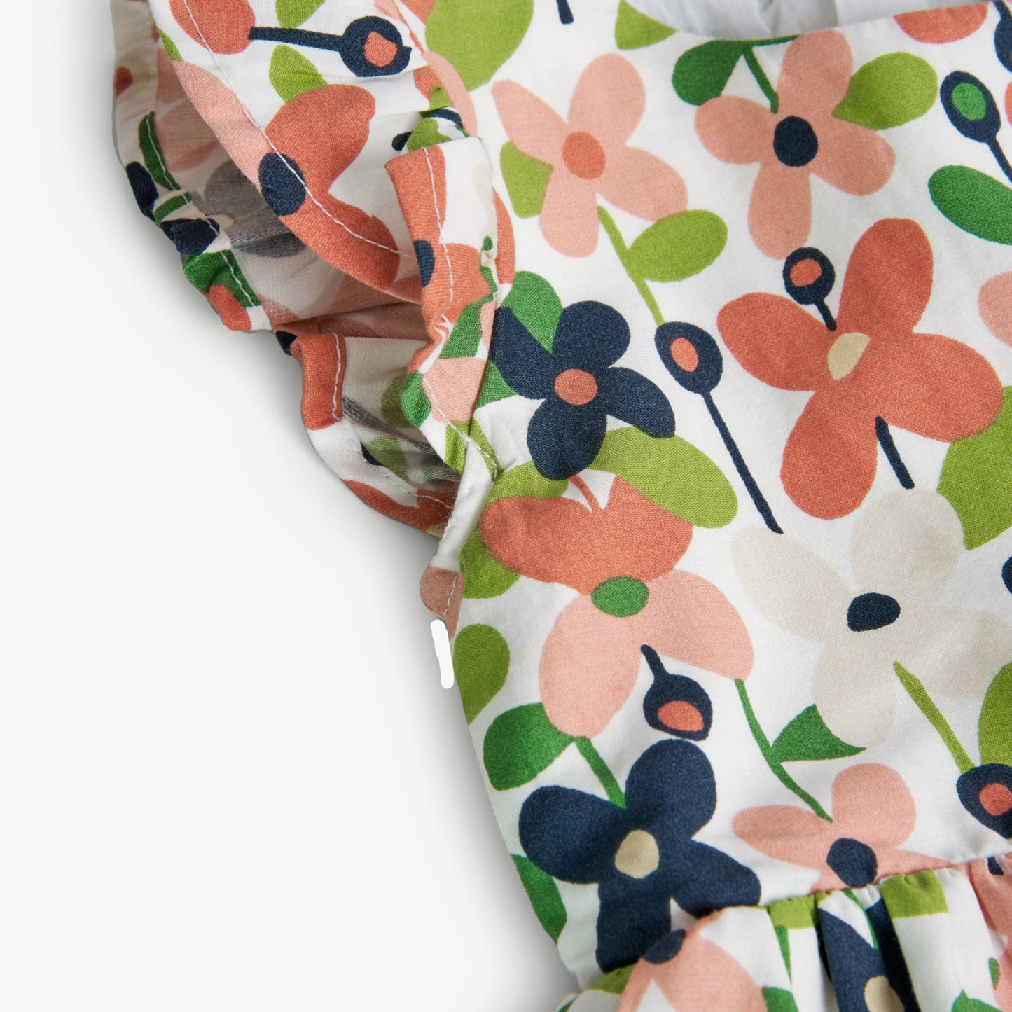 Vestito in raso stampa a fiori bambina