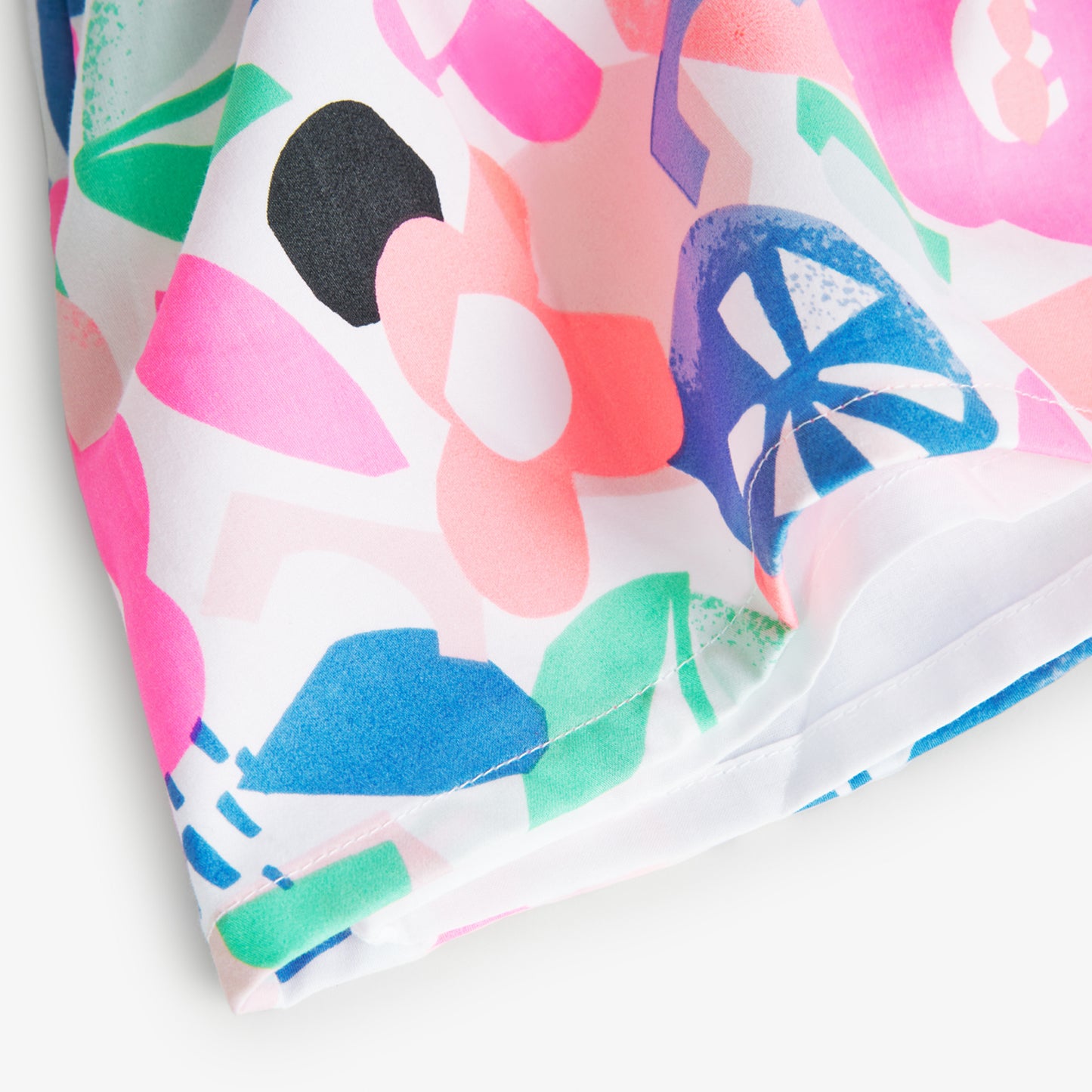 Vestito in raso stampa a fiori da bambina