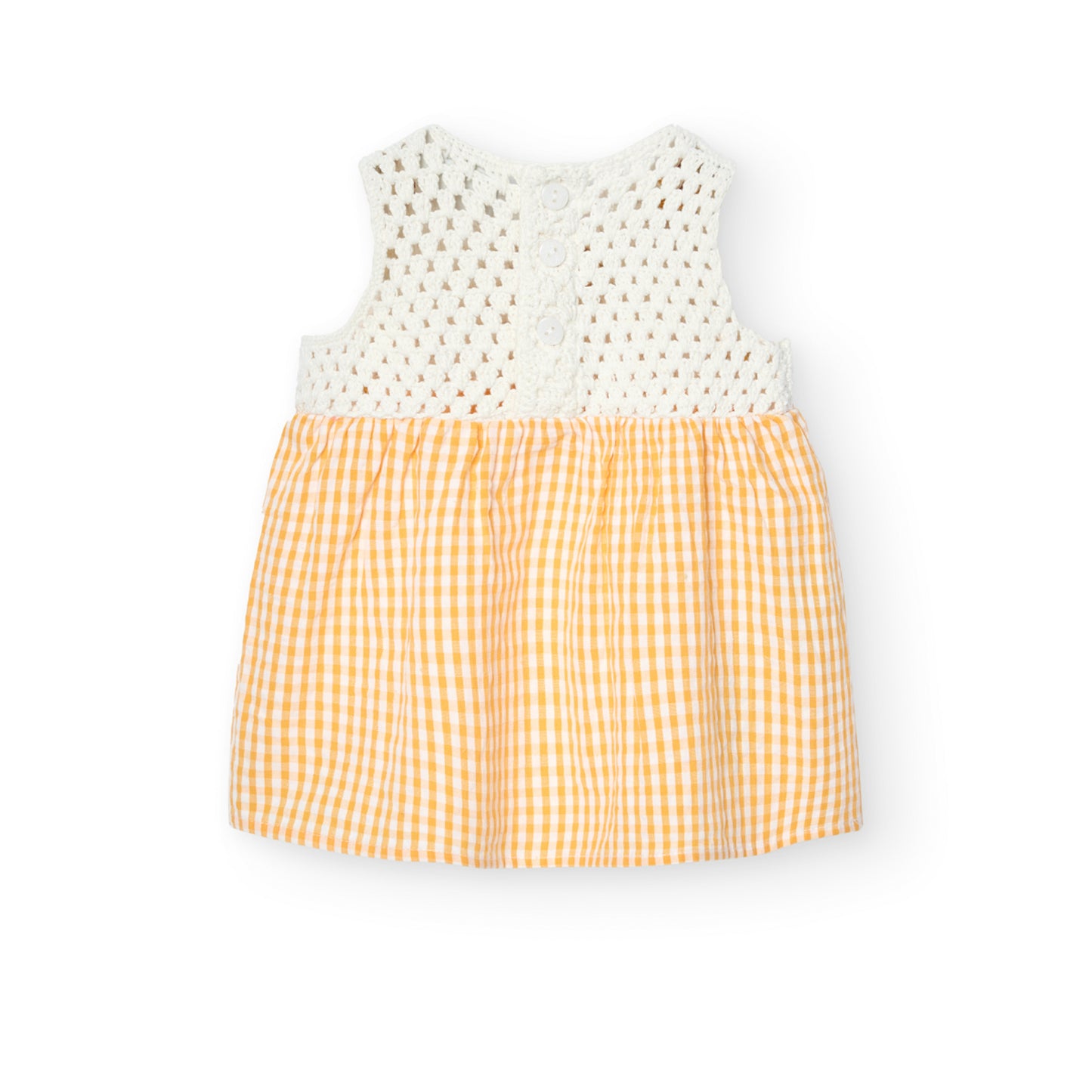 Vestito popeline quadri giallo