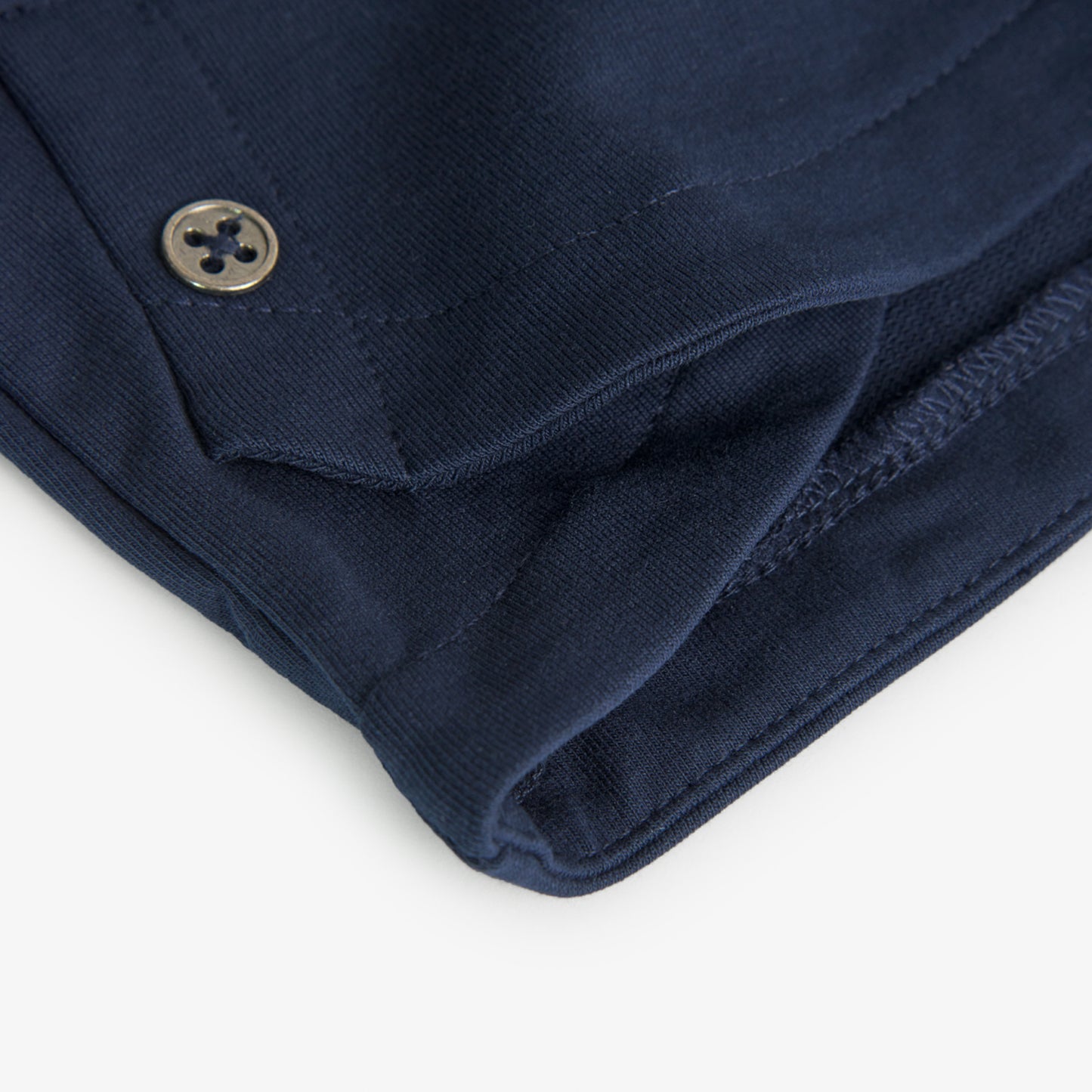 Pantaloncini felpati elasticizzati da bambina blu marino
