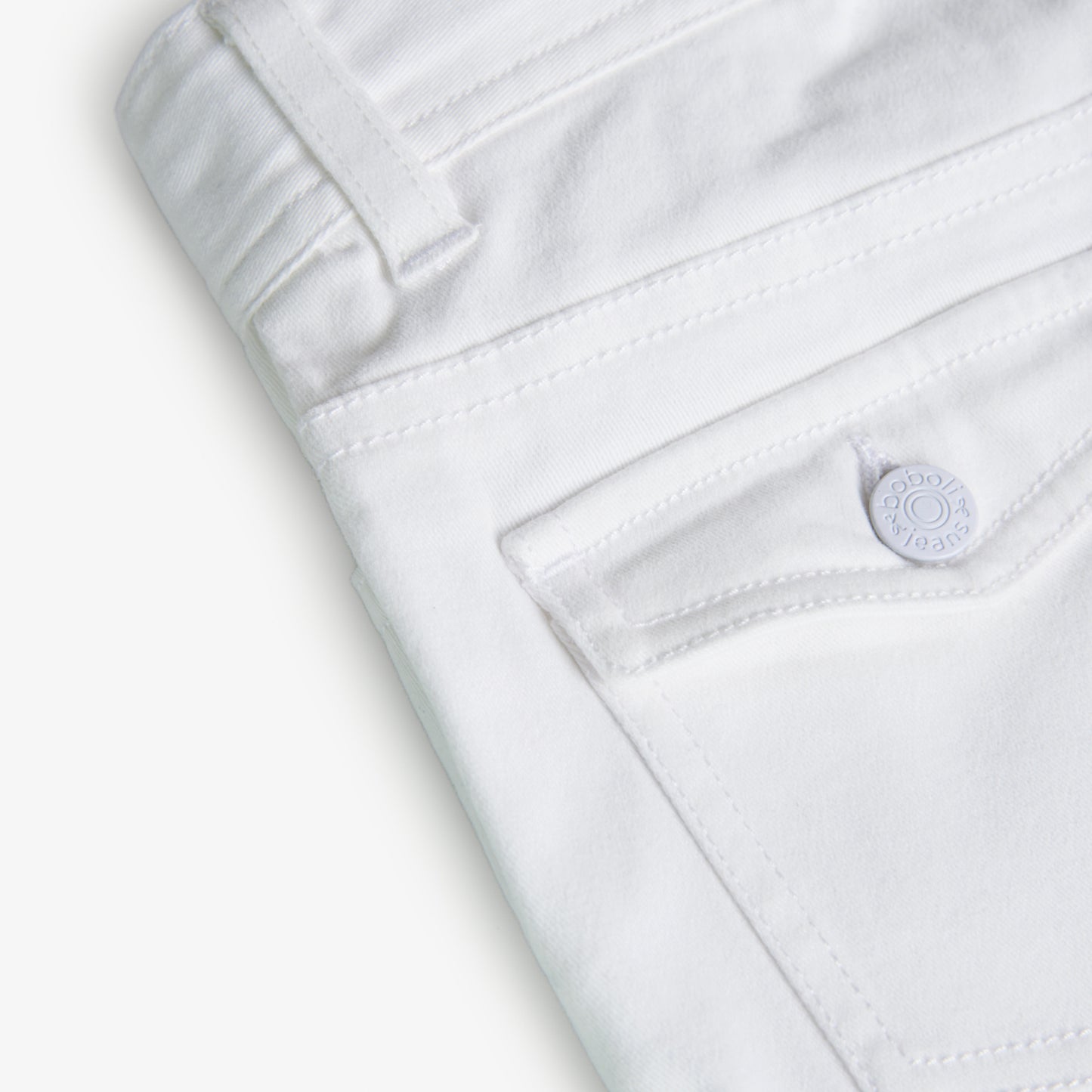 Pantaloni in sarge elasticizzati da bambina bianchi