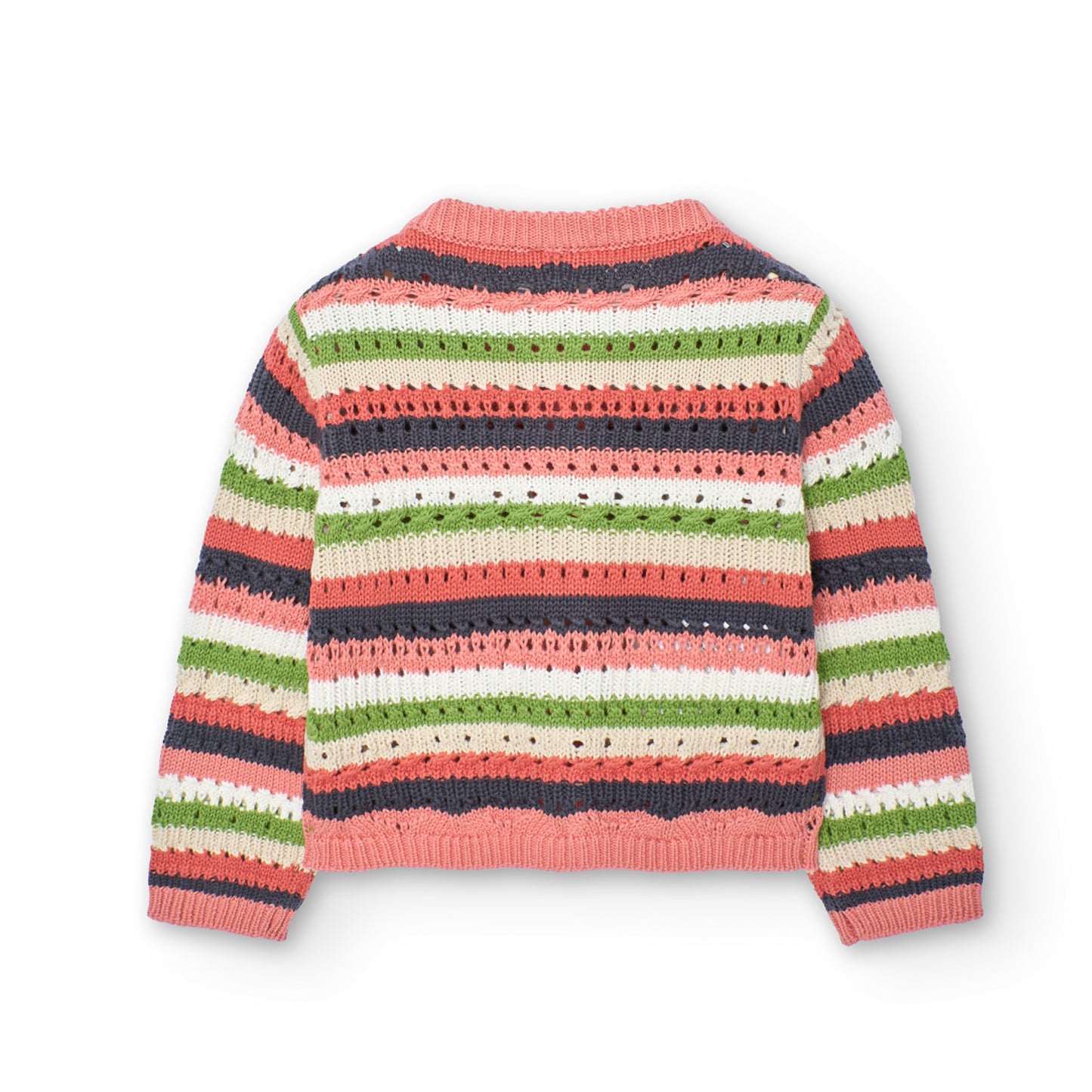 Giacca in tricot da bambina color salmone