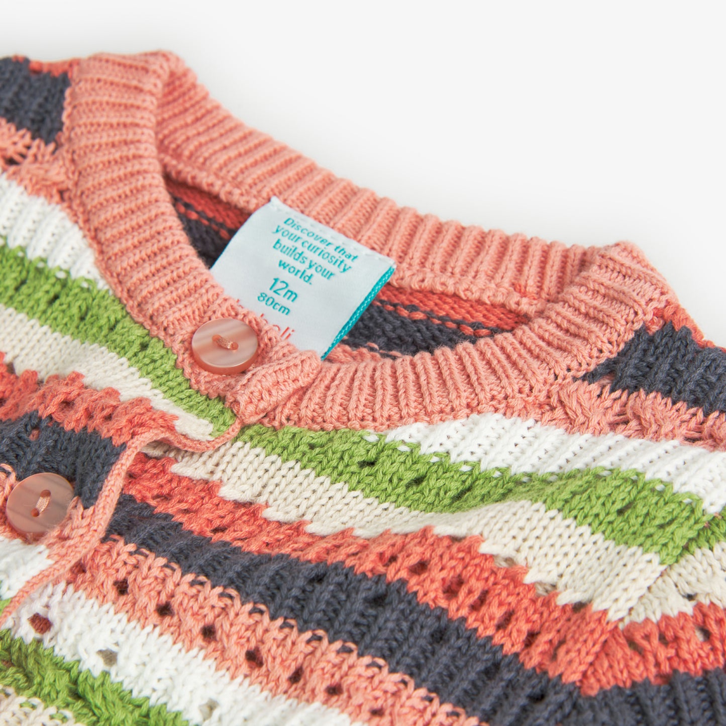 Giacca in tricot da bambina color salmone