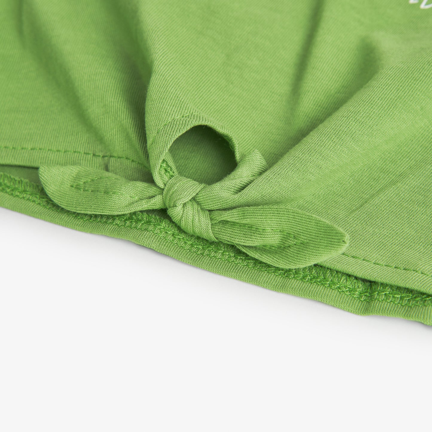 Maglietta in jersey verde bambina