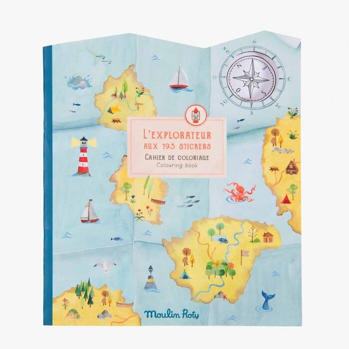 Libro da colorare e adesivi dell'esploratore