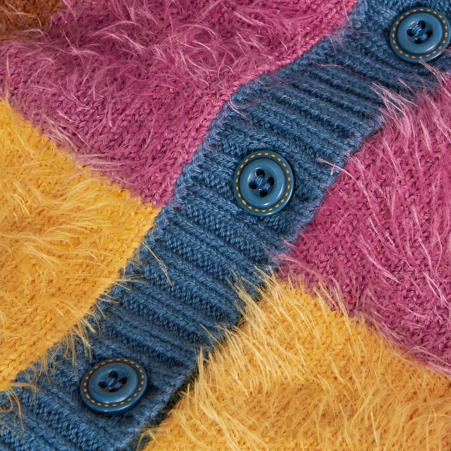 Cardigan in maglia per bambina fantasia a quadri