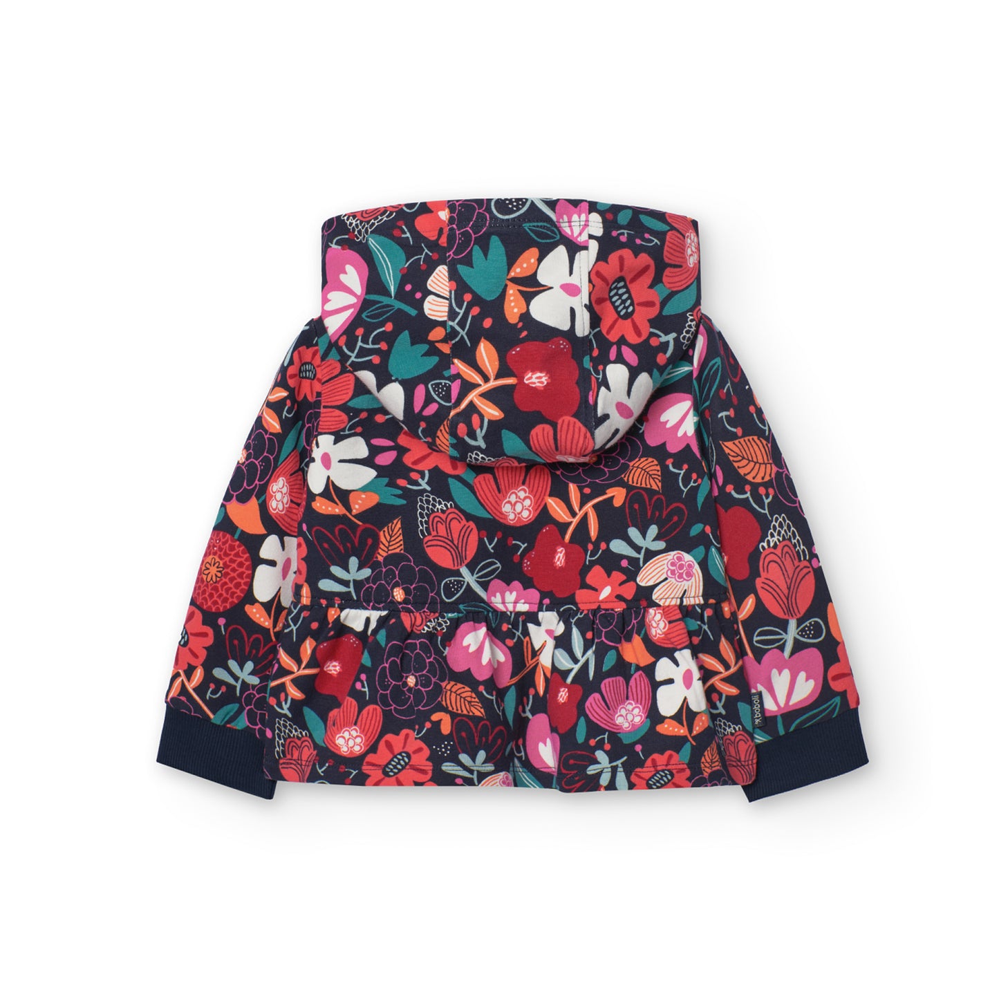 Felpa bambina con stampa floreale