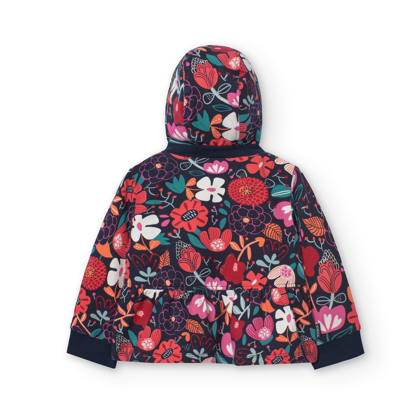 Felpa bambina con stampa floreale
