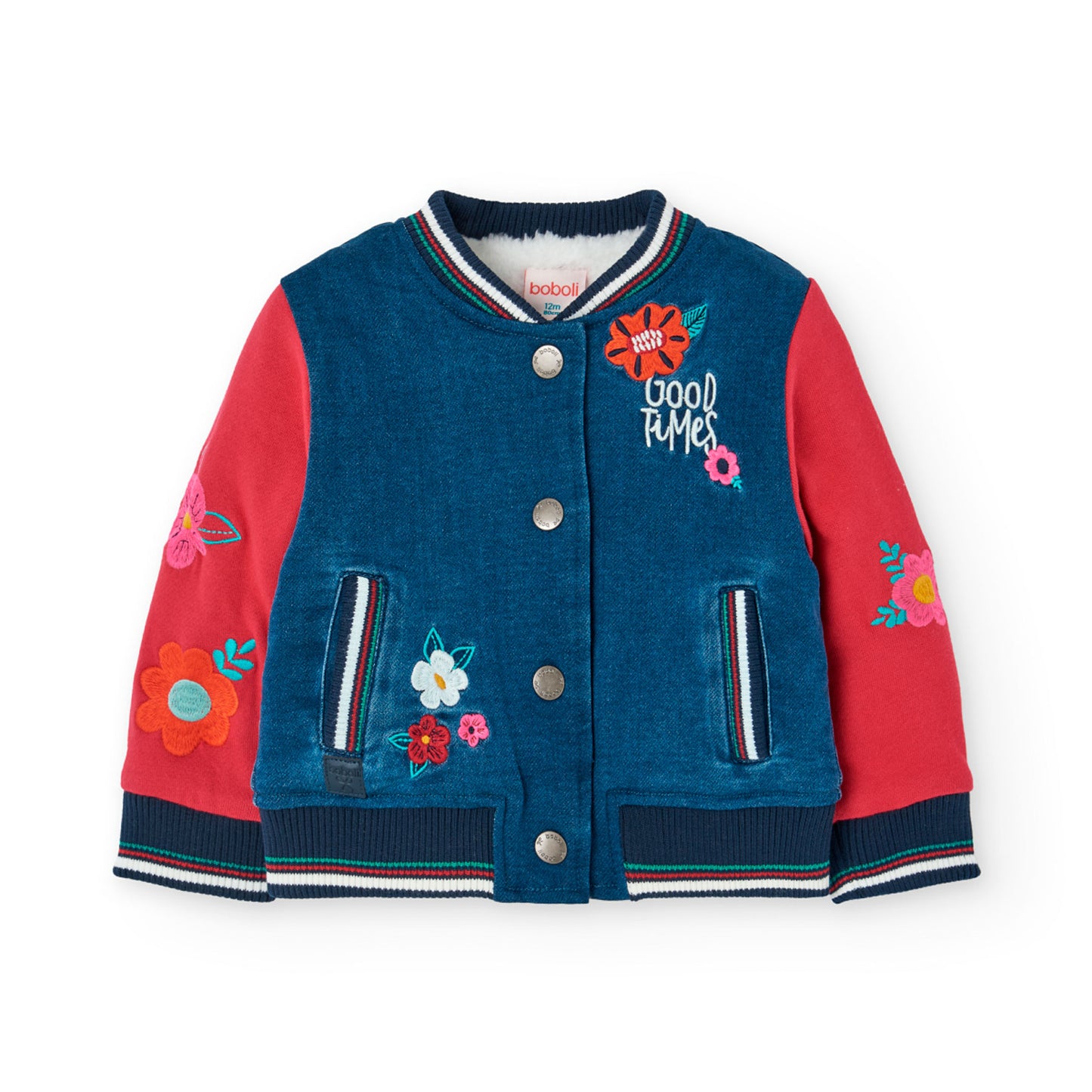Giacca jeans con pelliccia ecologica interna