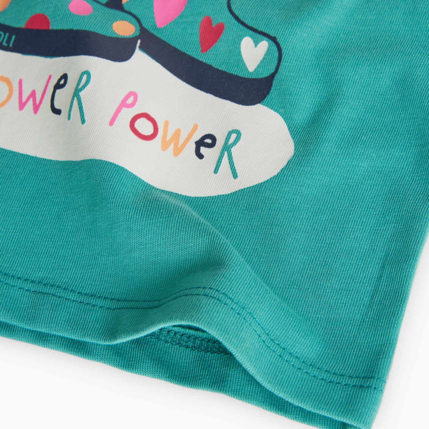 Maglietta lavorata a maglia per bambina in verde