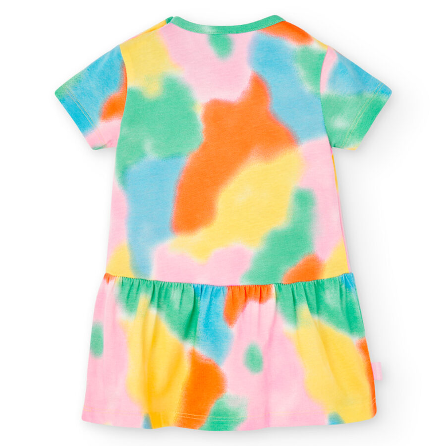 Vestito in cotone bambina, arcobaleno