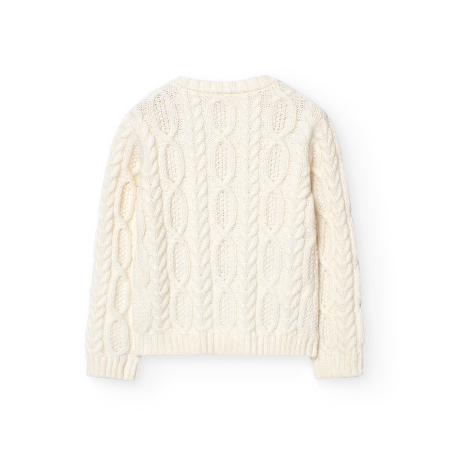 Maglione per bambina bianco con fiorellini