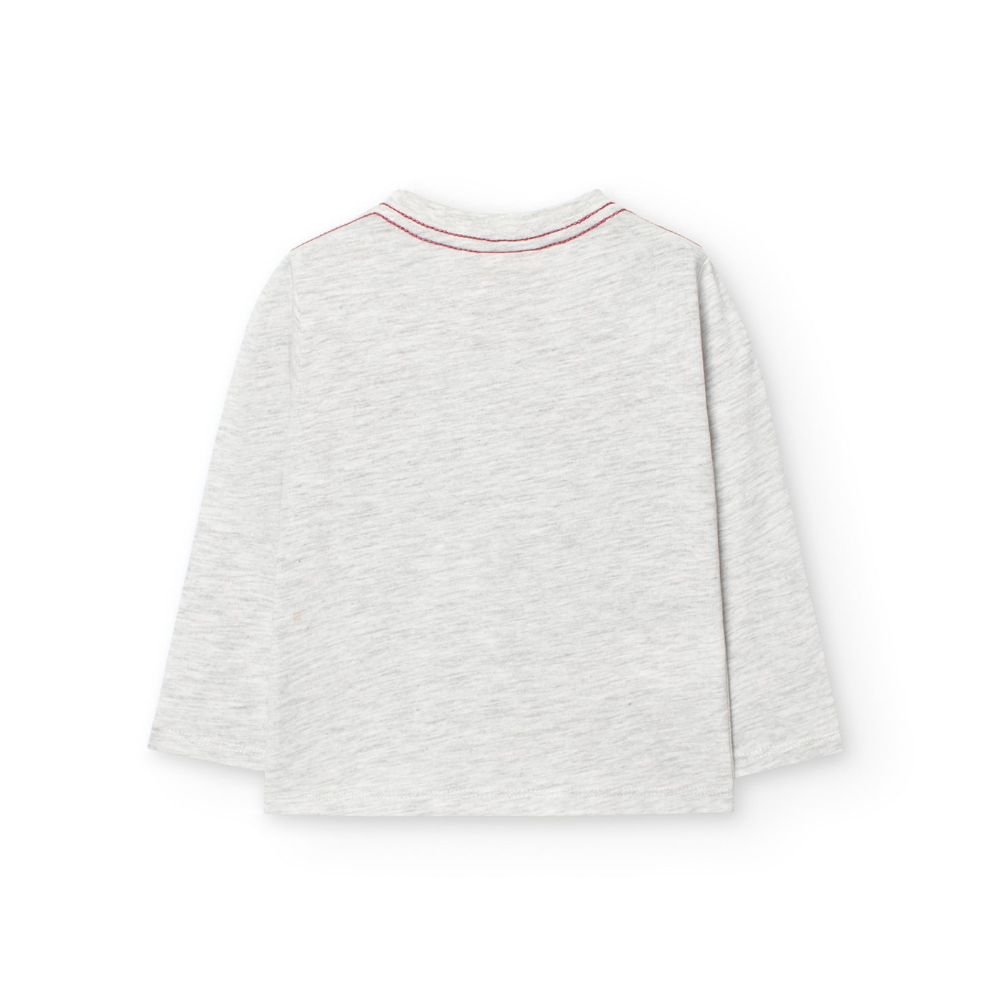 Maglietta in maglia per bambino ecru con stampa Alaska