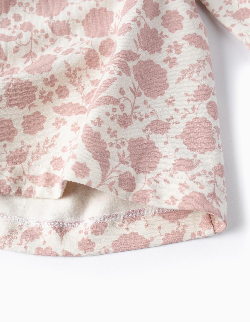 Vestito floreale + nastro per capelli per bambine, bianco/rosa