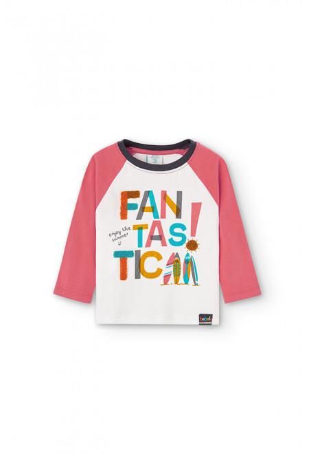 maglietta bambino cotone "fantastic" stile surf