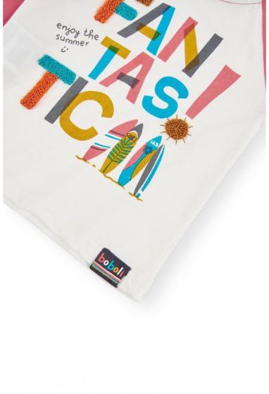 maglietta bambino cotone "fantastic" stile surf
