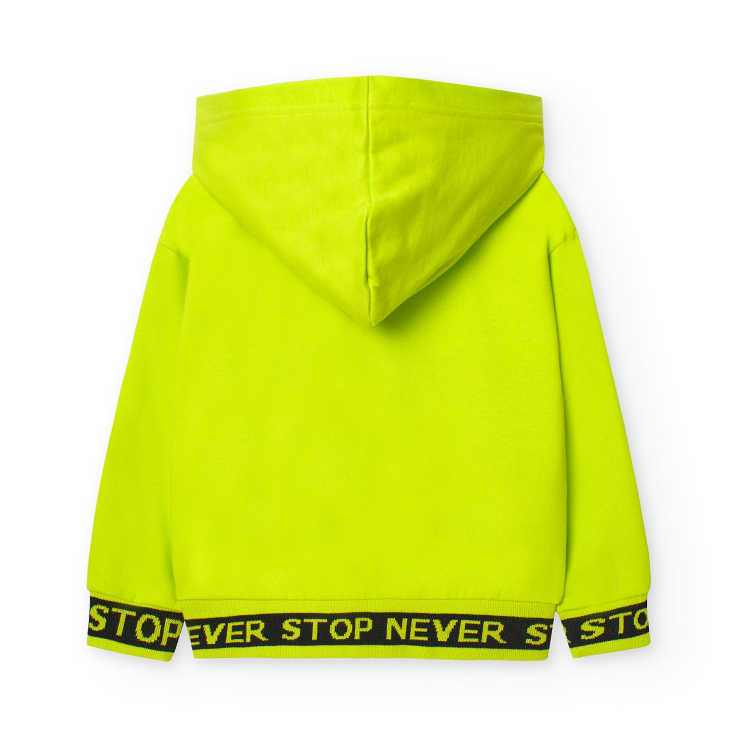 Giacca in felpa per bambino verde lime