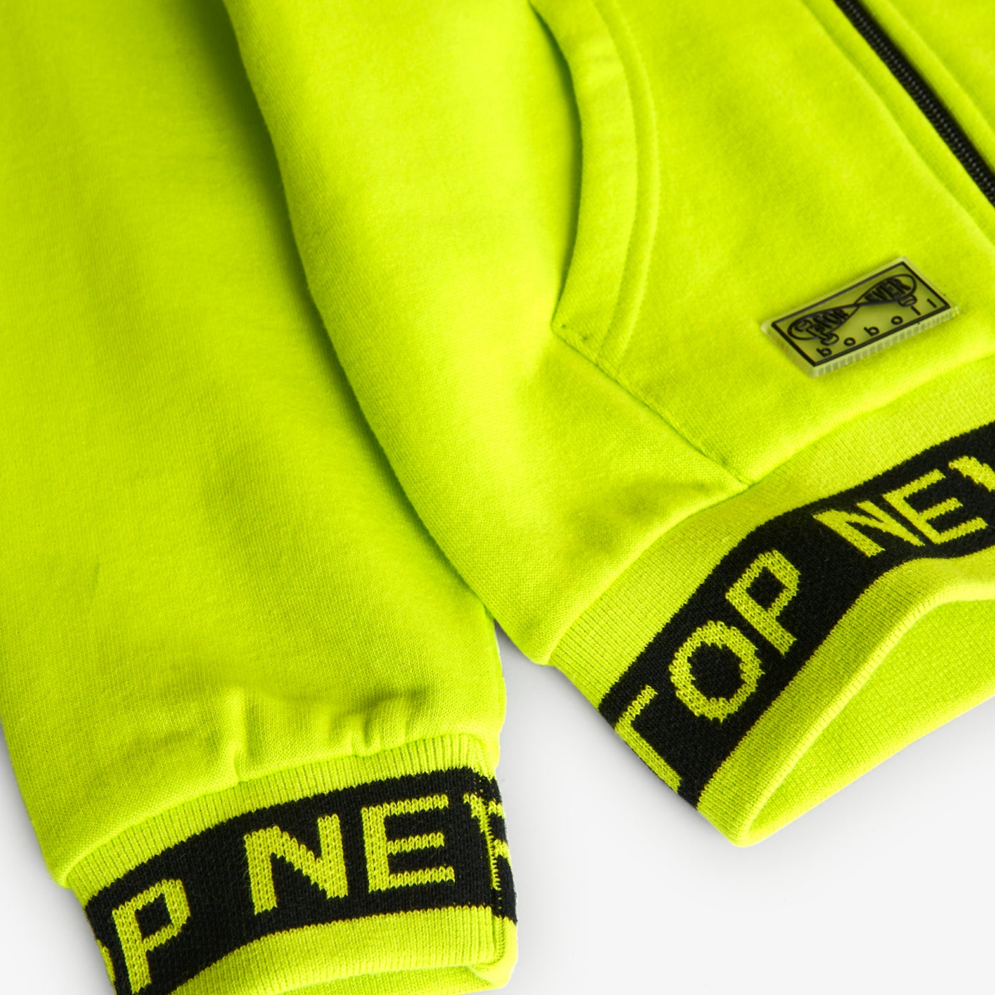 Giacca in felpa per bambino verde lime