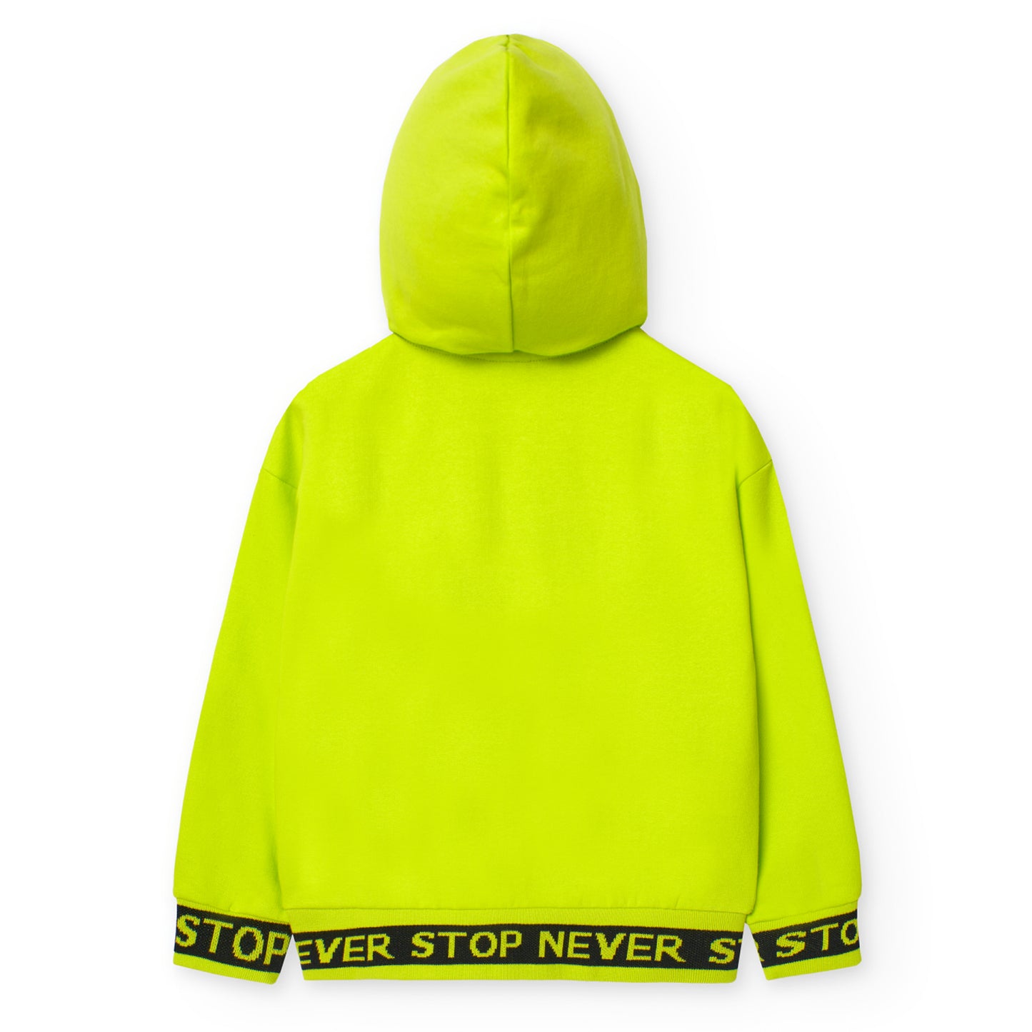 Giacca in felpa per bambino verde lime