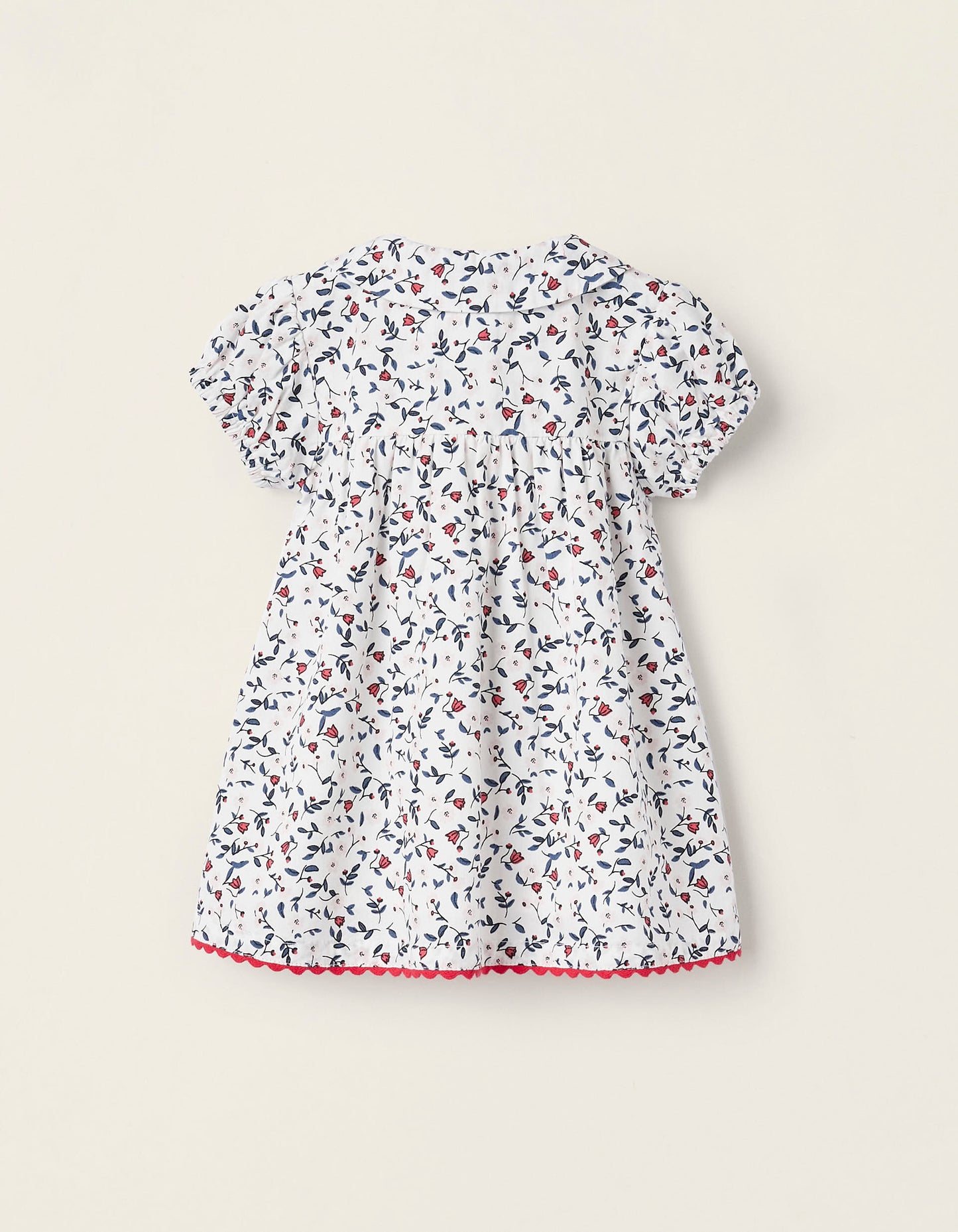 Vestitino in cotone per neonata "fiore" bianco