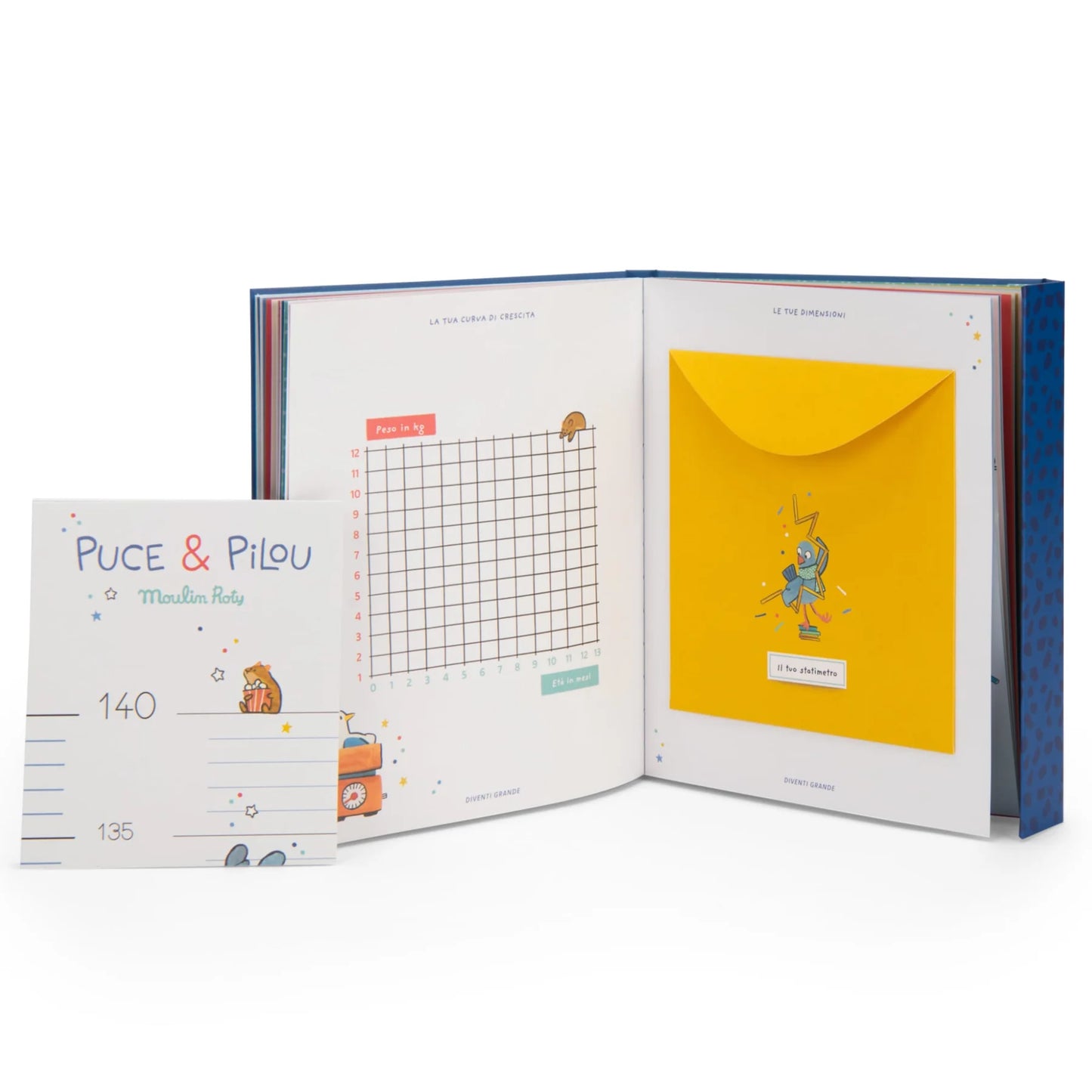 Libro nascita in Italiano Puce e Pilou (80 pagine)